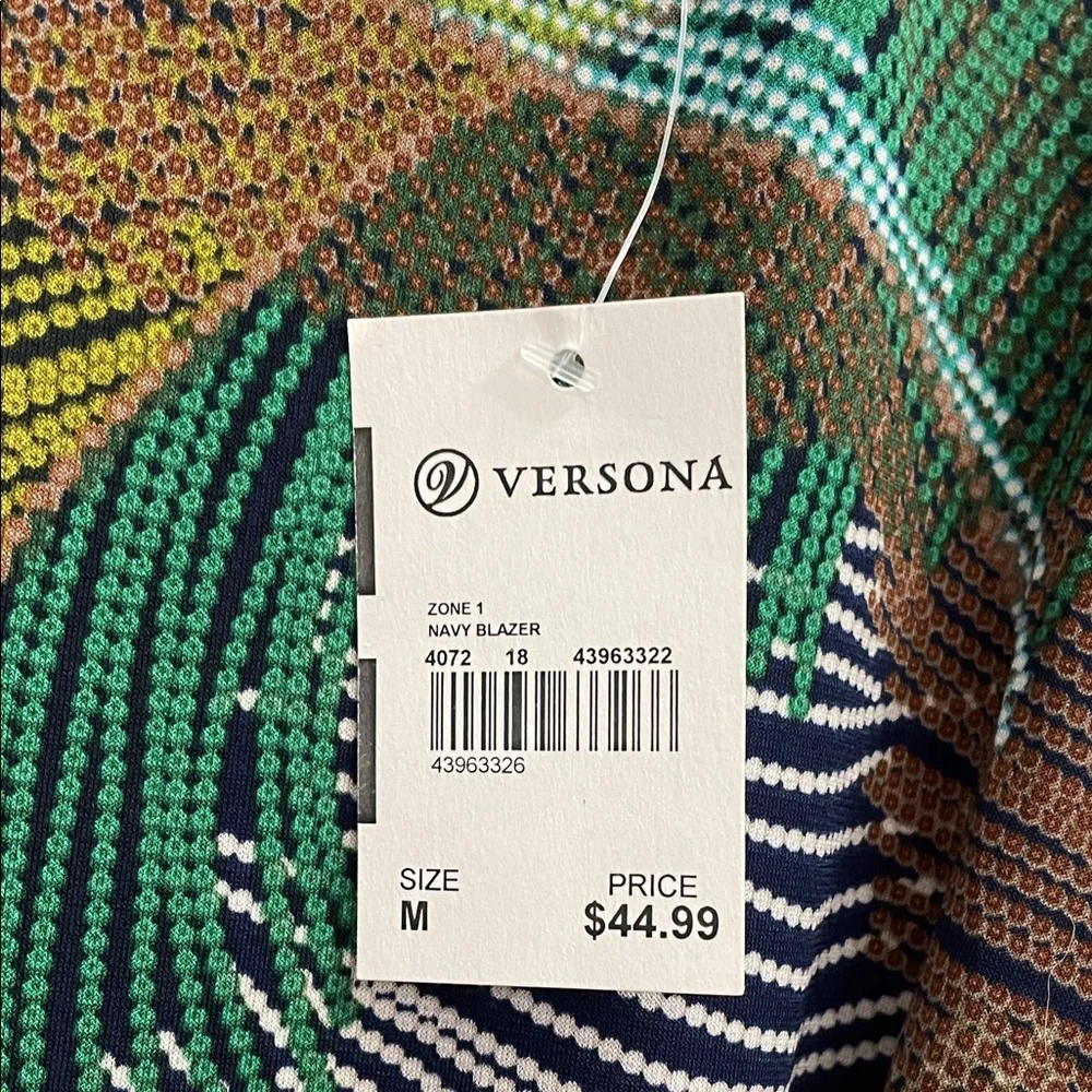 VERSONA Wide Leg Tropical Leaf Print Jumpsuit Size Medium